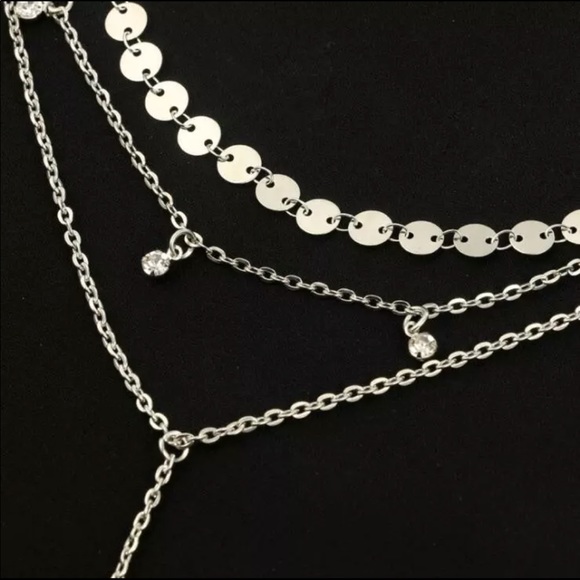 4 for $25🎀Crystal Moon Layered Necklace - Picture 2 of 4